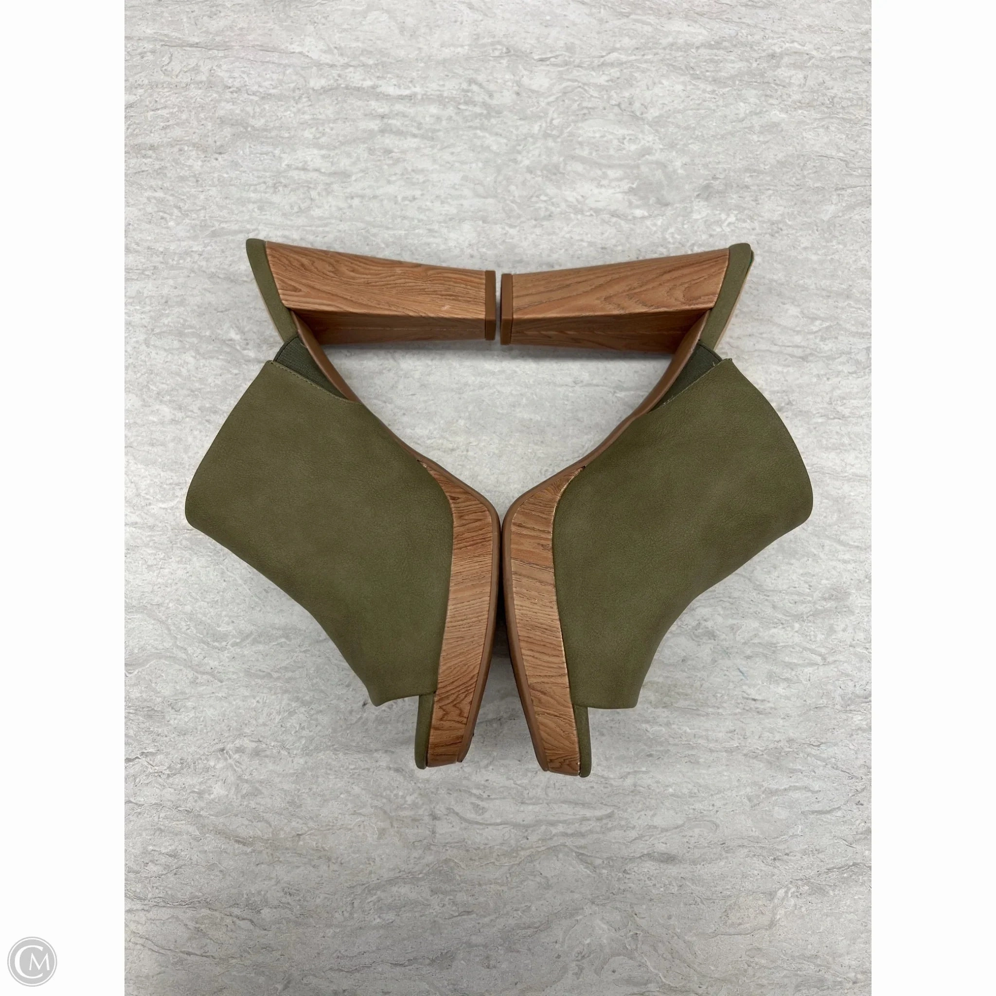 Shoes Heels Block By Chinese Laundry In Green, Size: 11