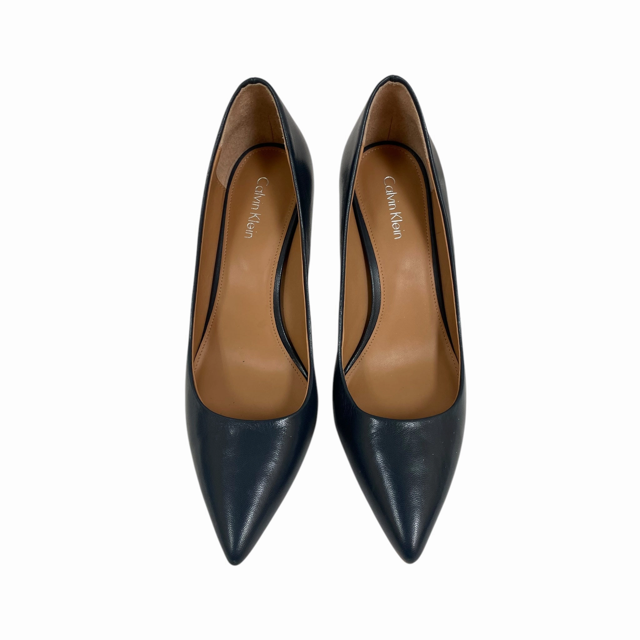 Shoes Heels Stiletto By Calvin Klein In Navy, Size:6.5