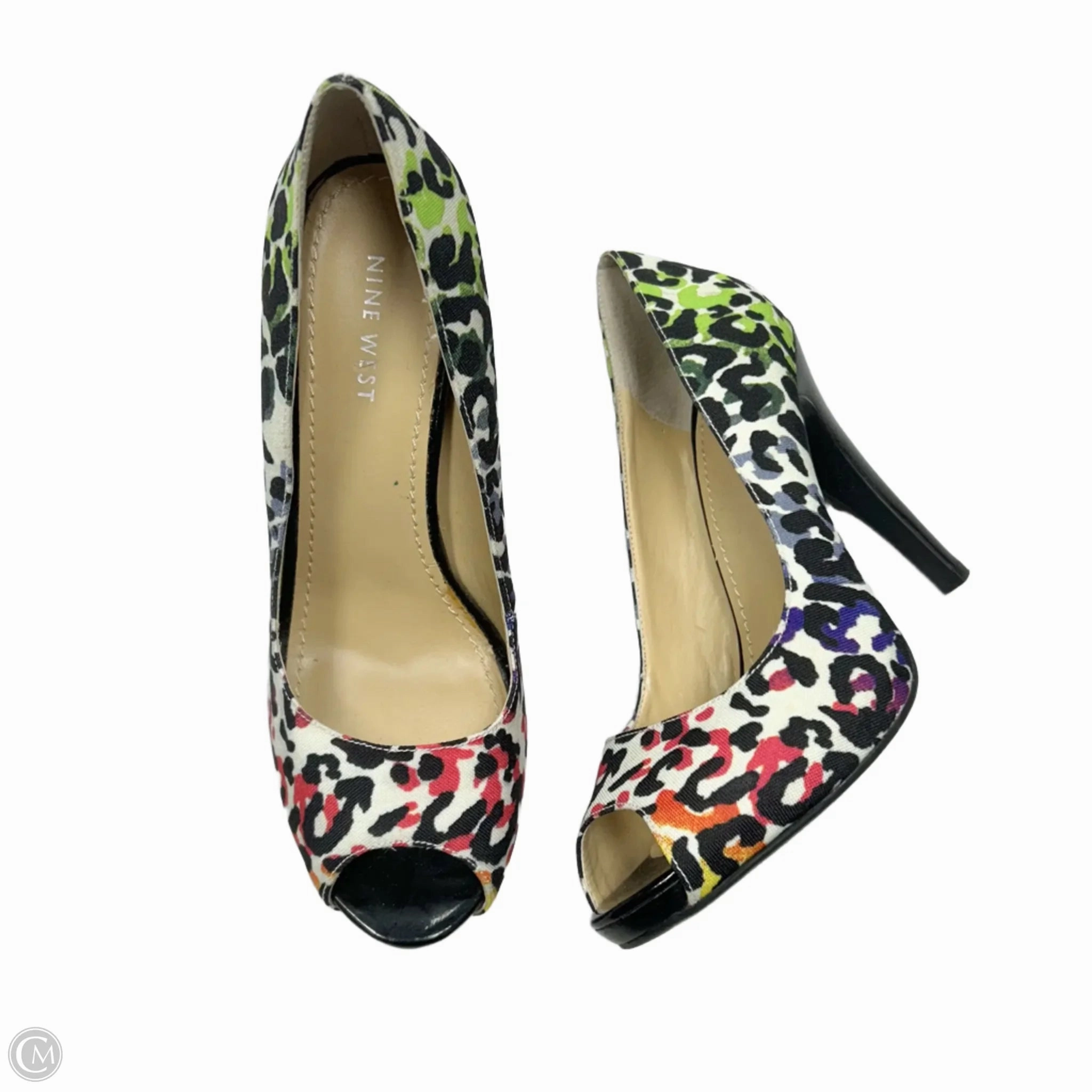 Shoes Heels Stiletto By Nine West In Leopard Print, Size: 7.5