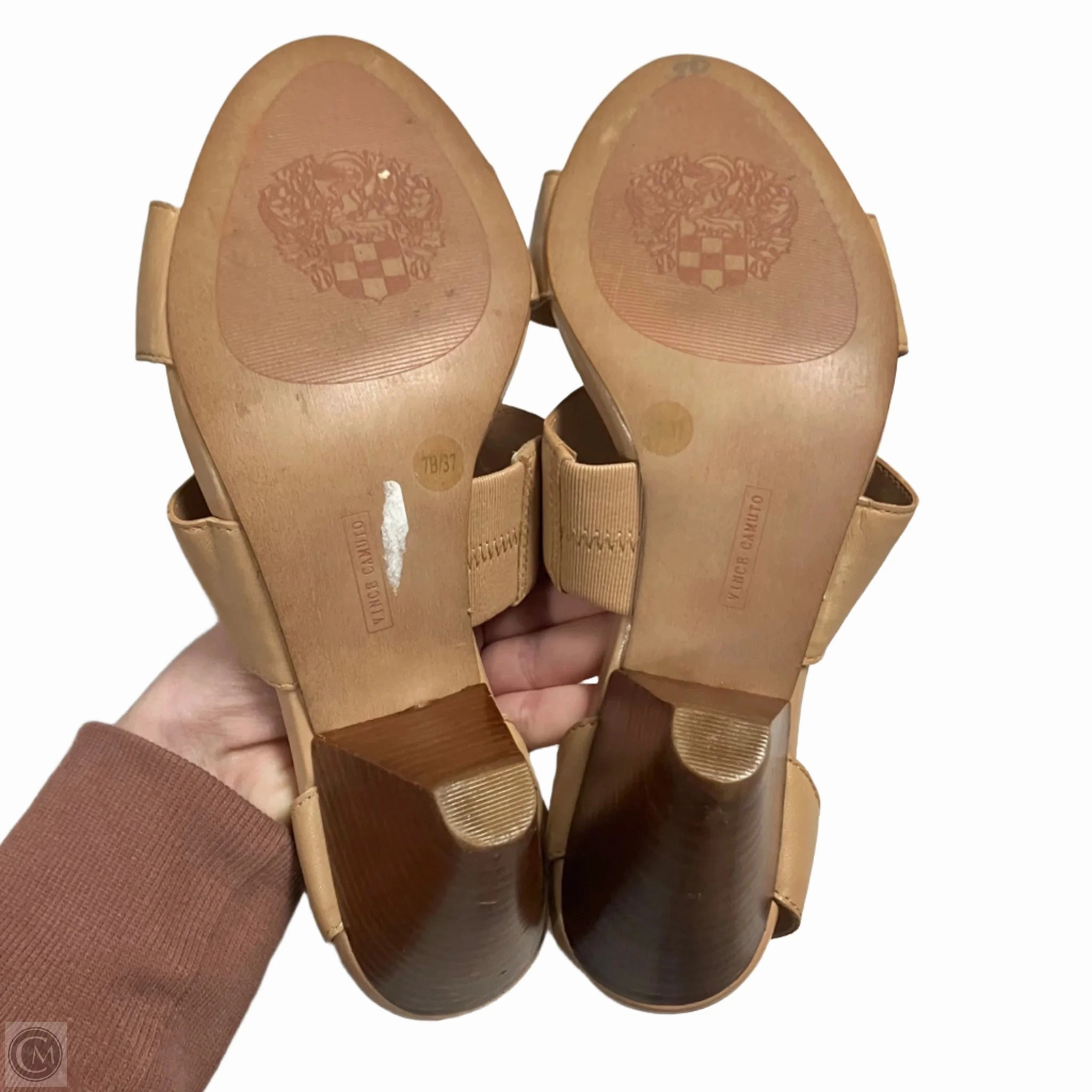 Shoes Heels Stiletto By Vince Camuto In Tan, Size: 7