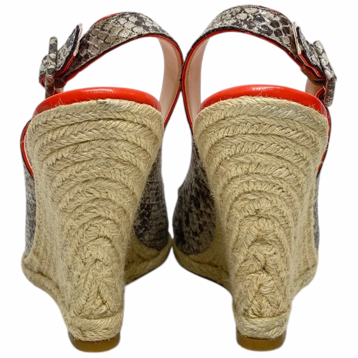 Shoes Heels Wedge By Audrey Brooke In Snakeskin Print, Size: 10