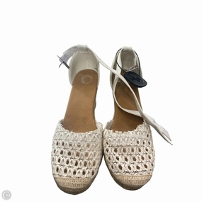 Shoes Heels Wedge By Cato In White, Size: 9