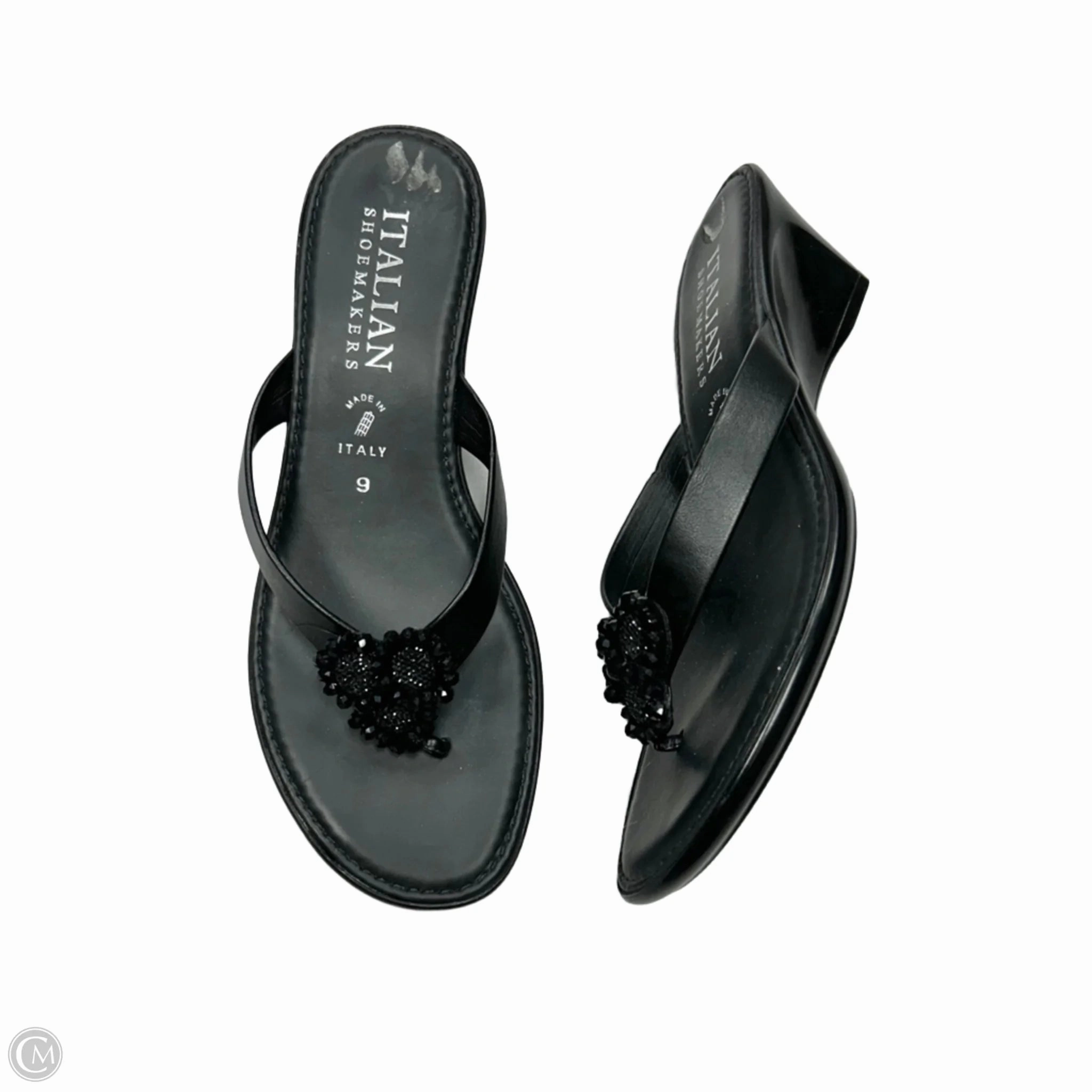 Shoes Heels Wedge By Italian Shoemakers In Black, Size: 9