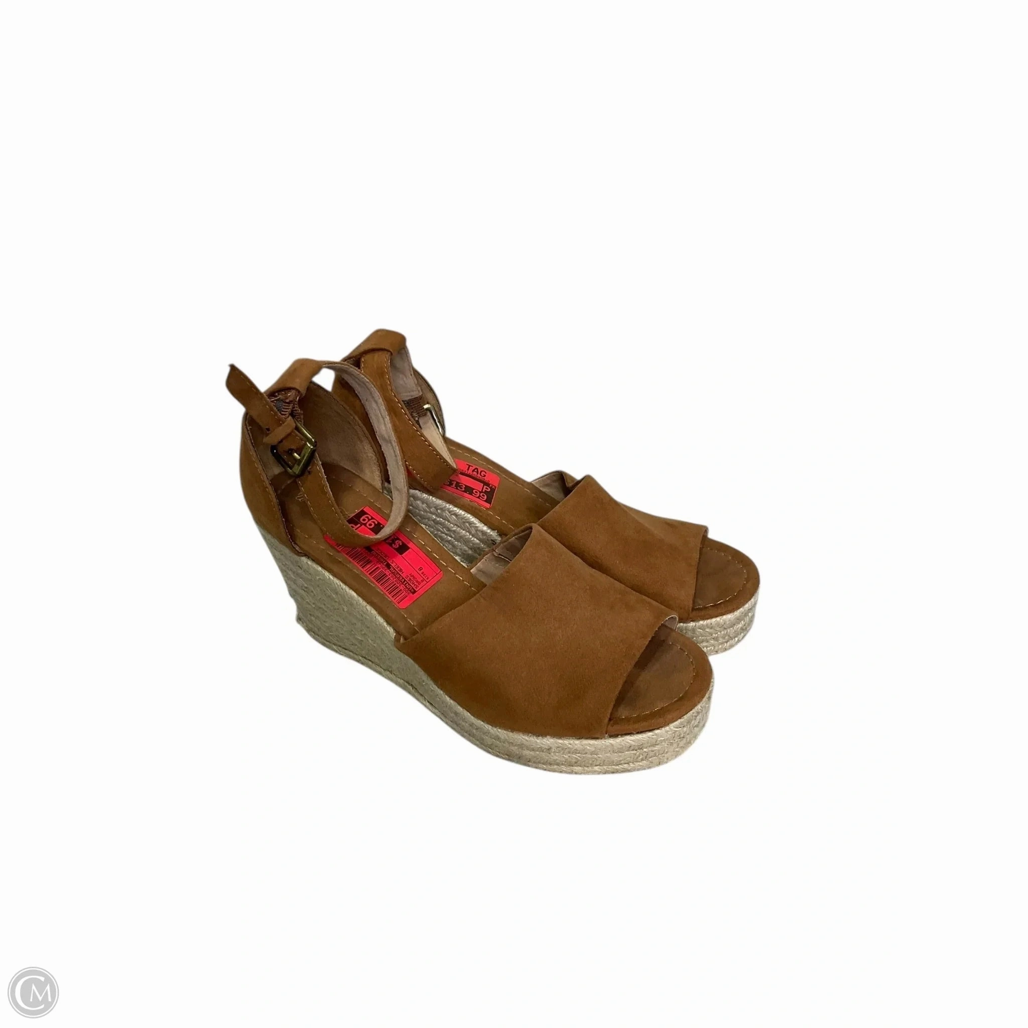 Shoes Heels Wedge By Universal Thread In Brown, Size: 8