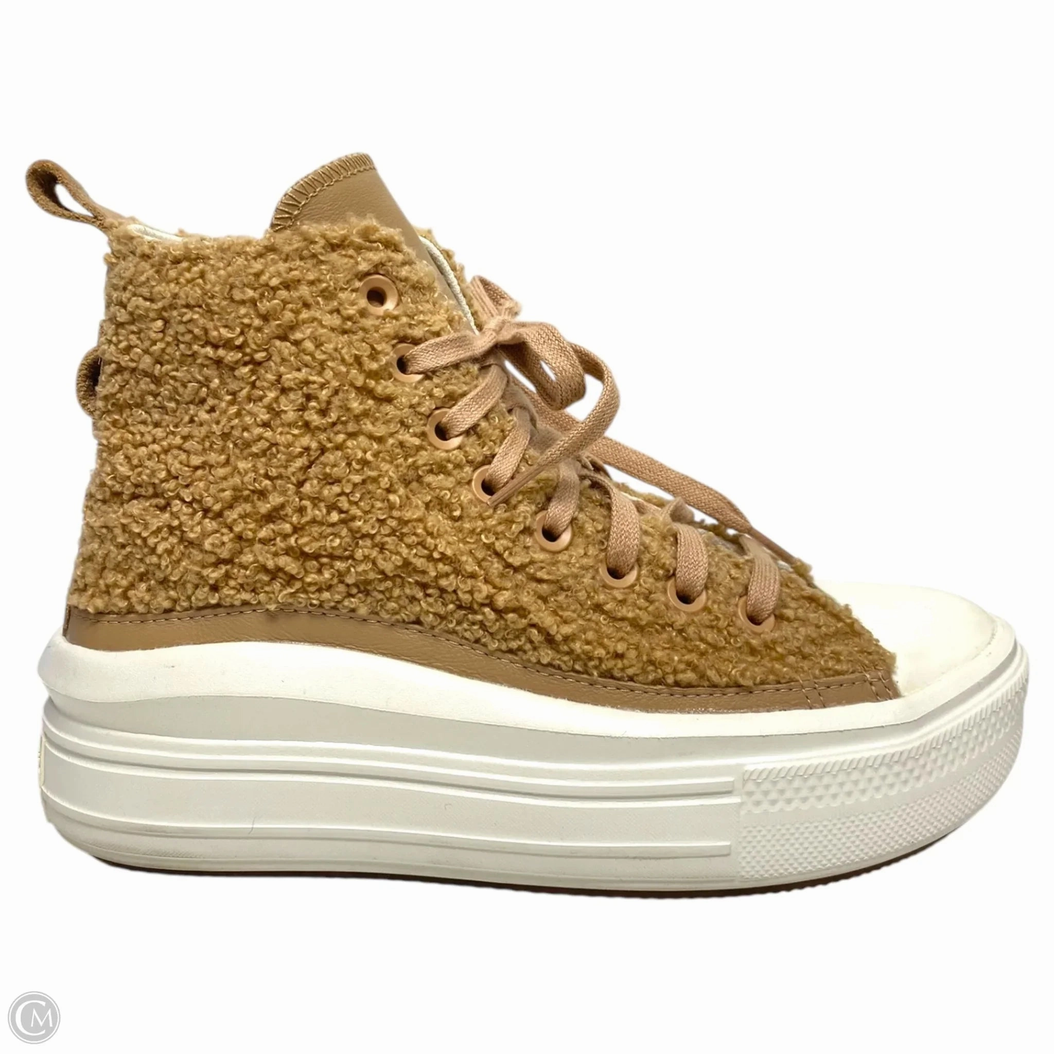 Shoes Sneakers Platform By Converse In Tan & White, Size: 6.5