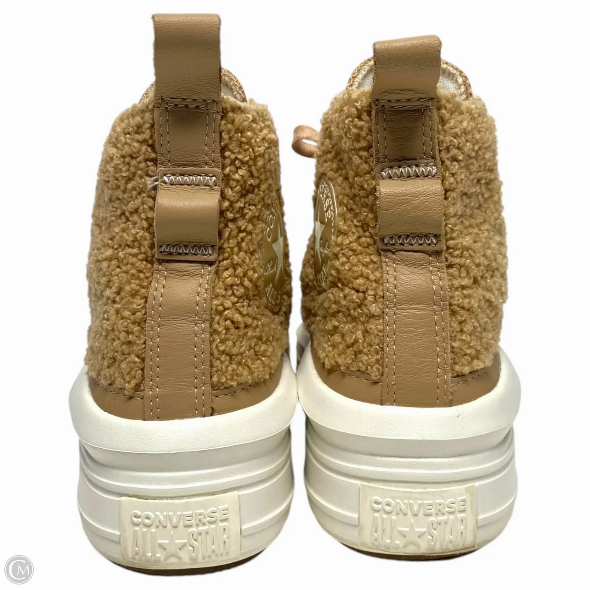 Shoes Sneakers Platform By Converse In Tan & White, Size: 6.5