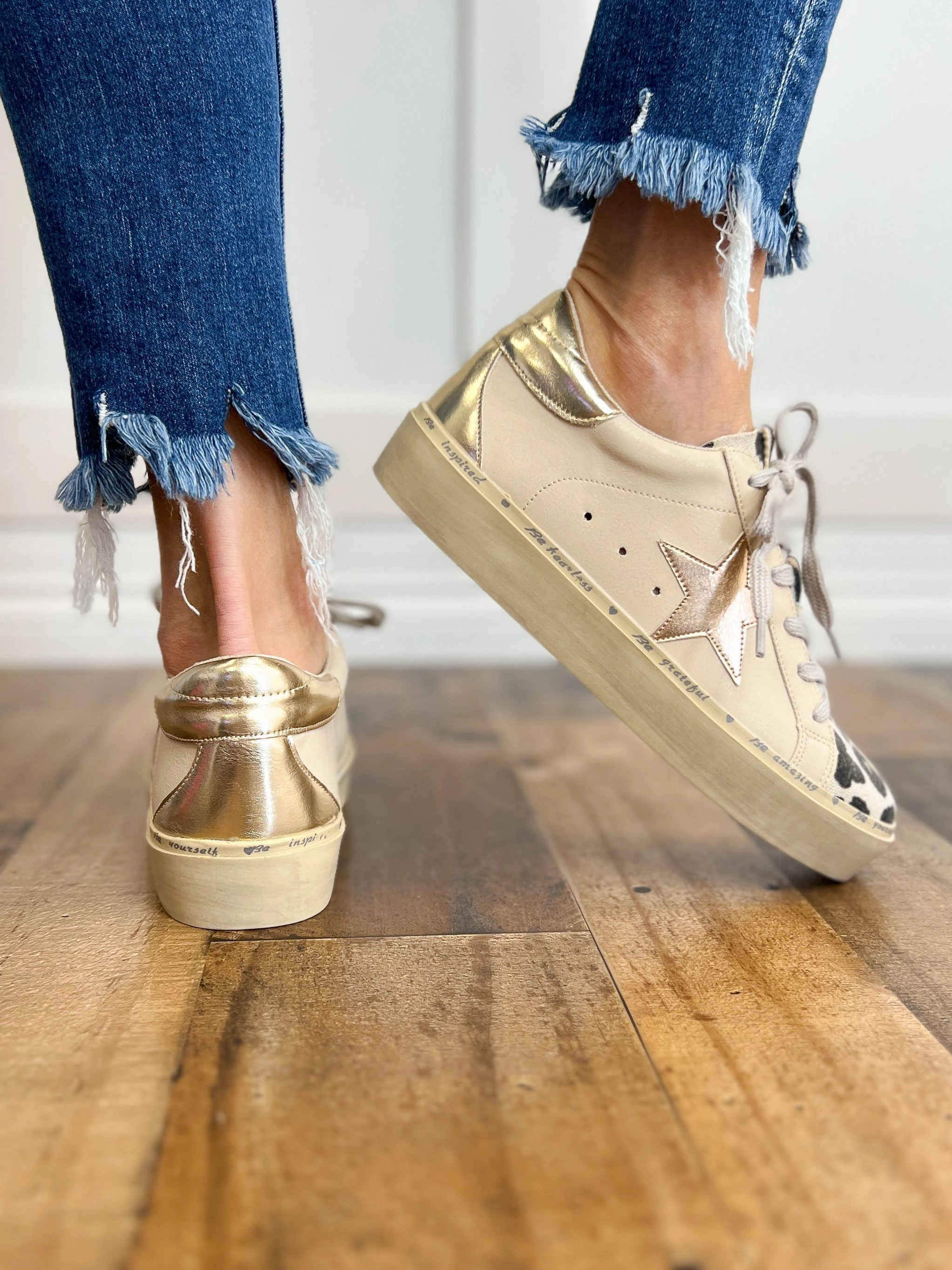 Shu Shop Reba Distressed Leopard Sneaker