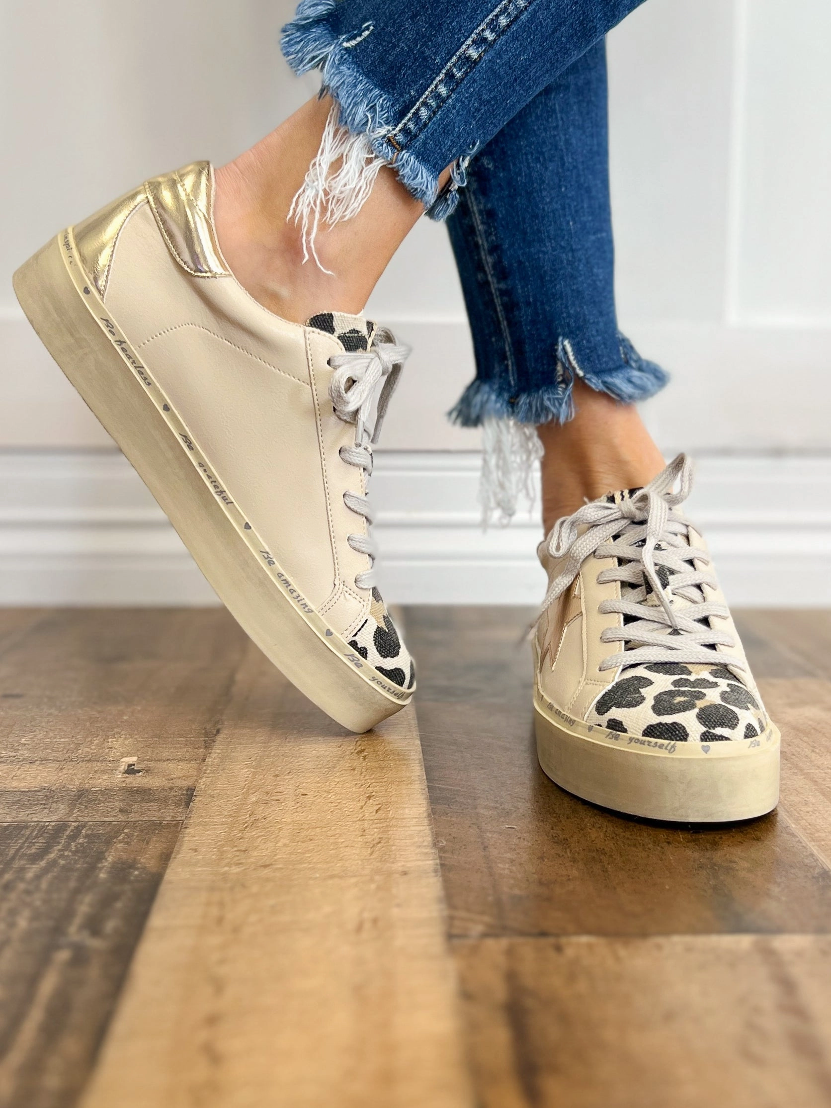 Shu Shop Reba Distressed Leopard Sneaker