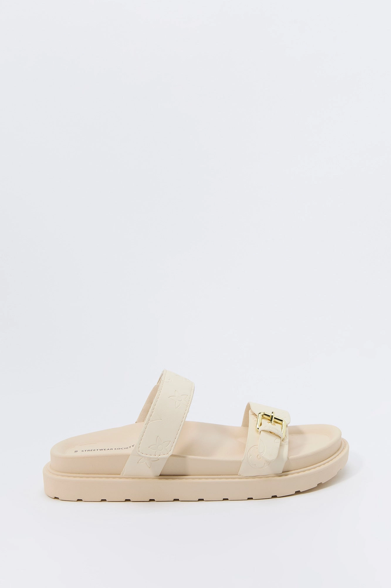 Status Print Buckle Sandal