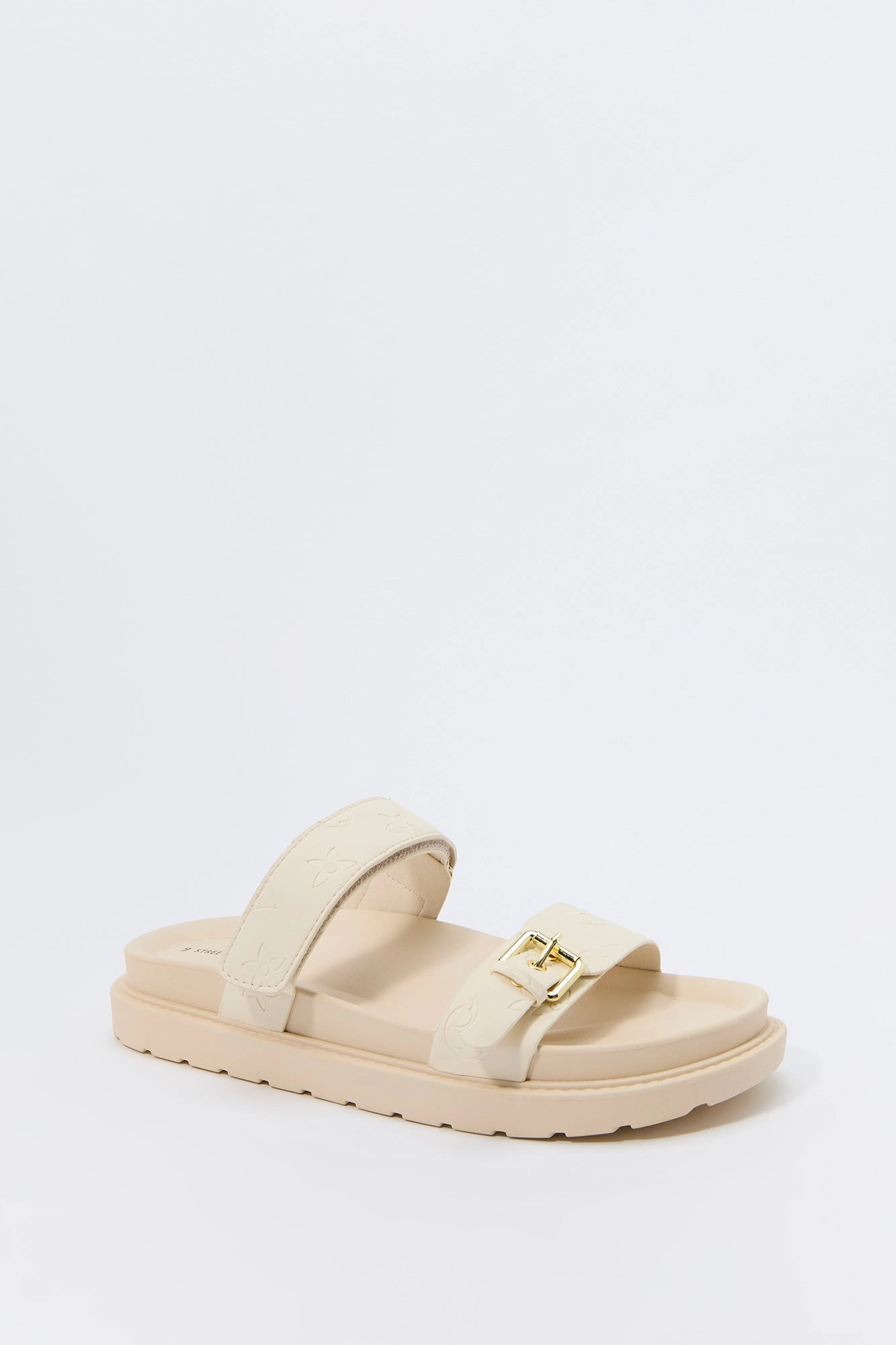 Status Print Buckle Sandal