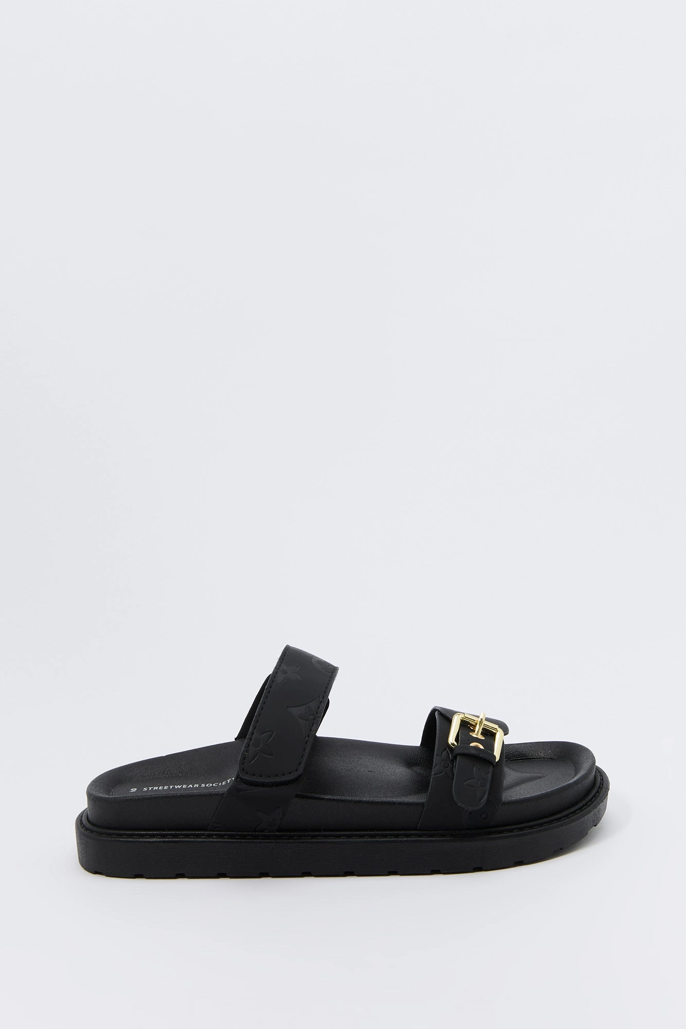 Status Print Buckle Sandal