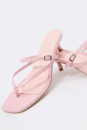 Strappy Thong Kitten Heel