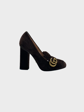 Suede Marmont Heels