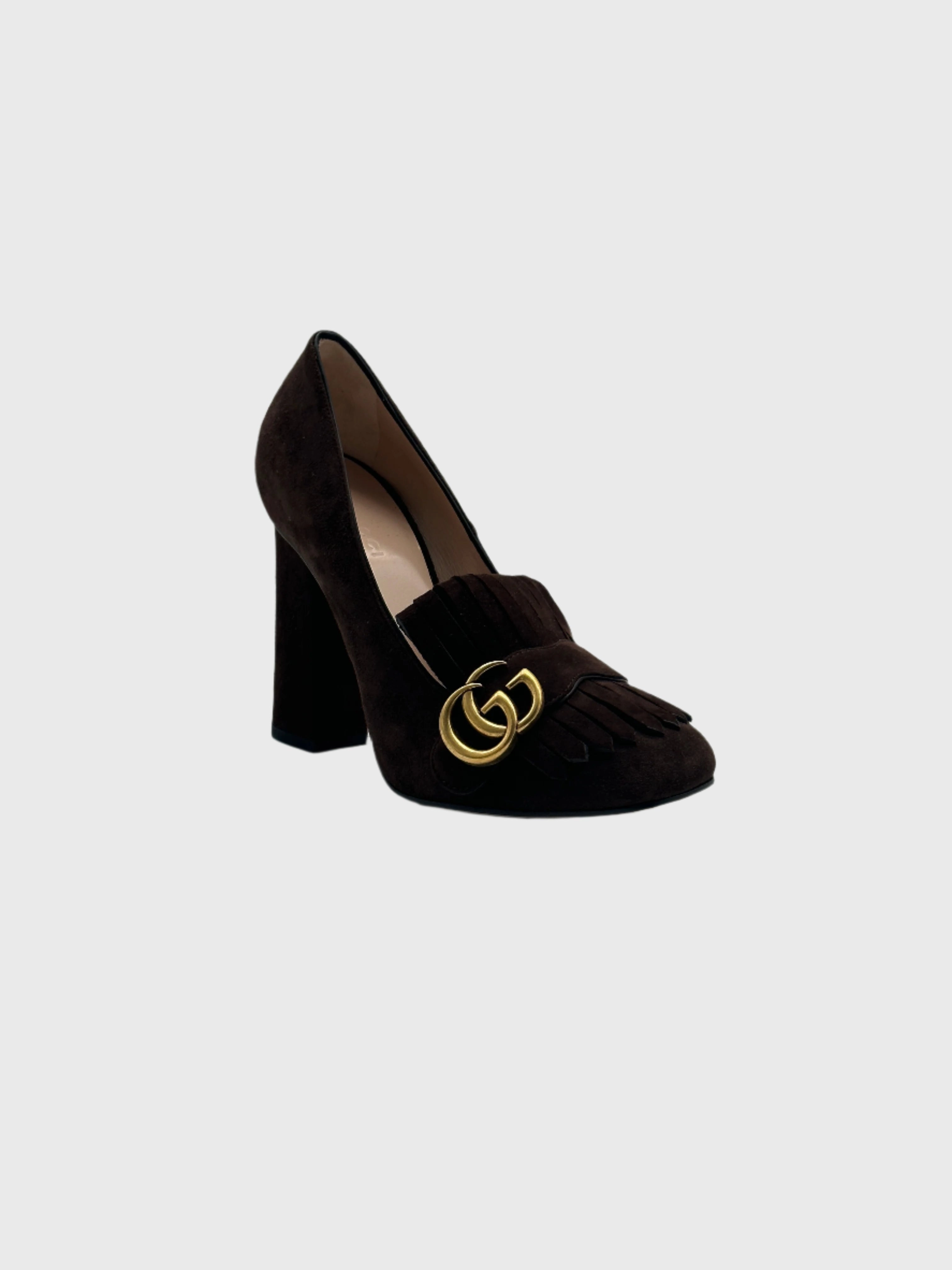 Suede Marmont Heels