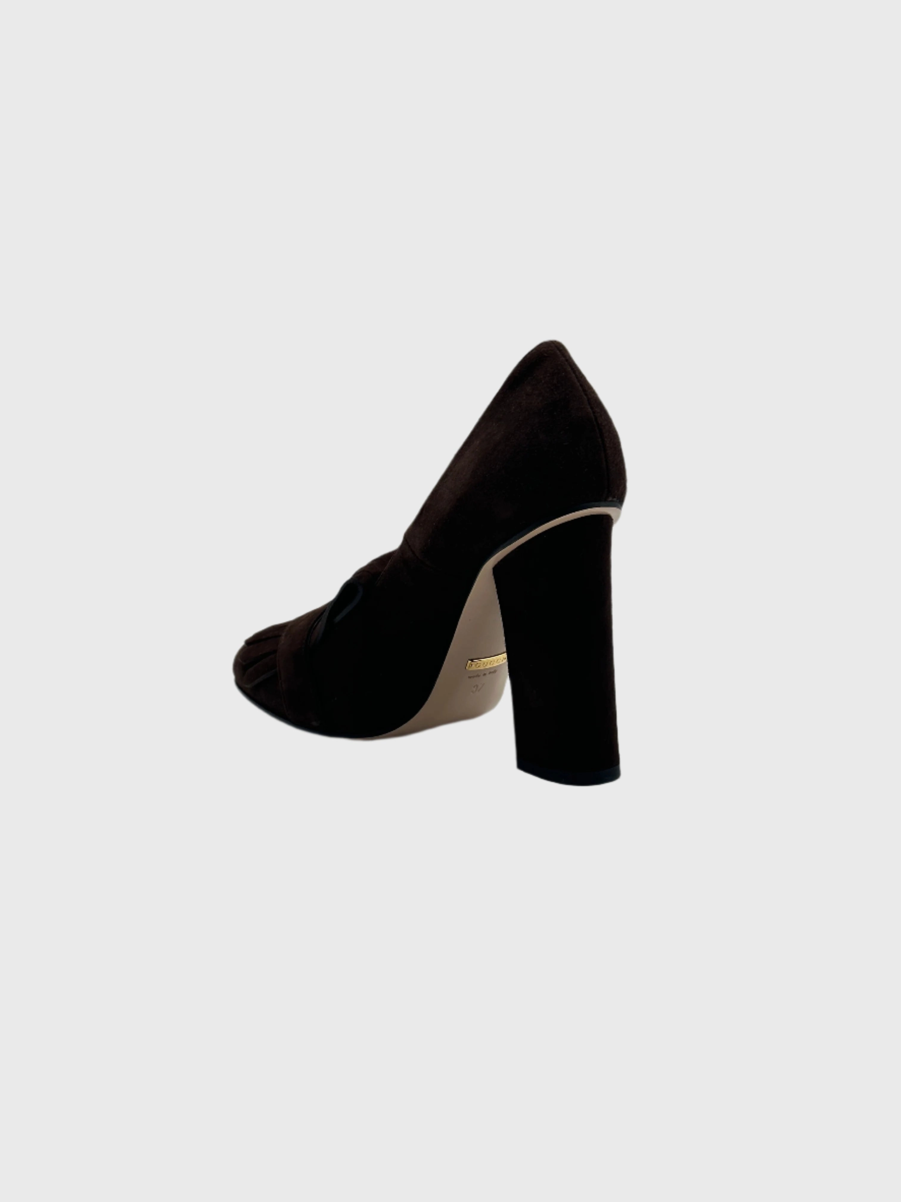 Suede Marmont Heels