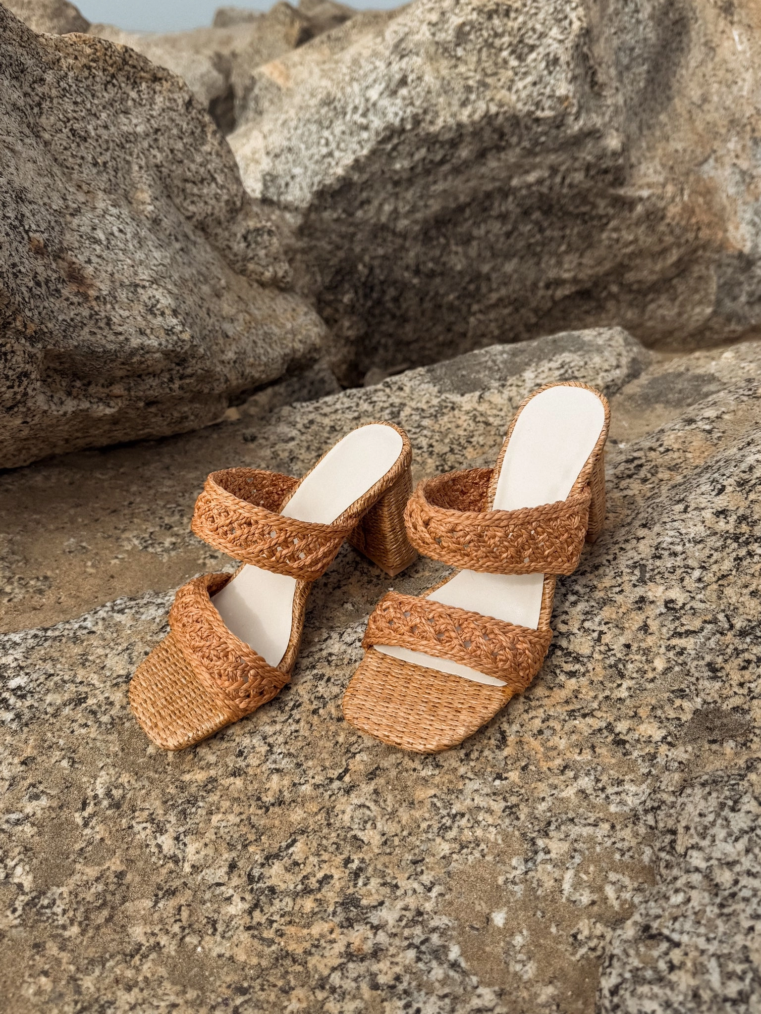 The Barbara Woven Heel in Camel