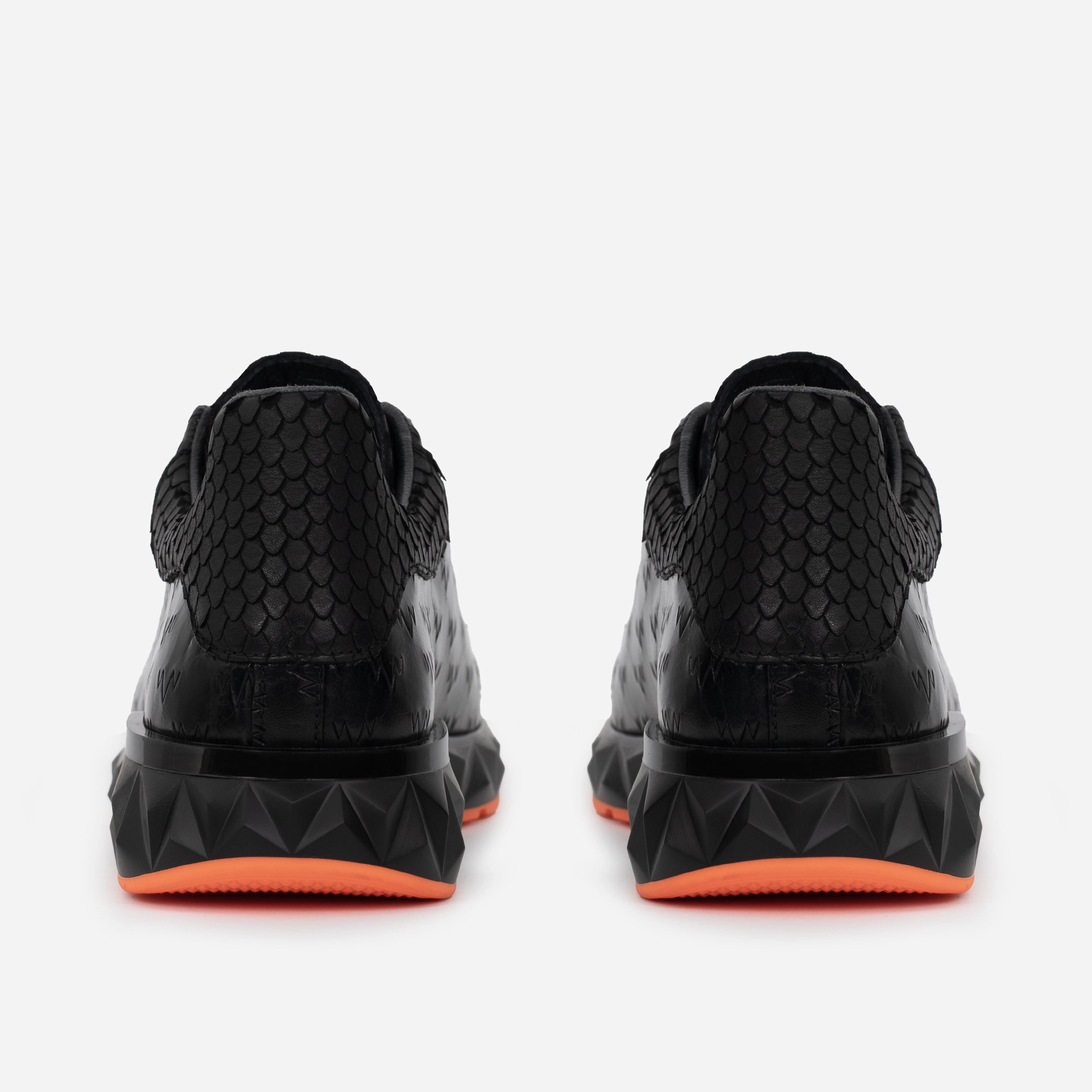 The Caesars Black Leather  Men Sneaker