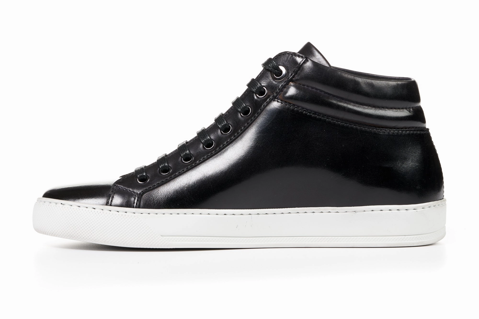 The Carter Mid-Top Sneaker - Nero - White Sole