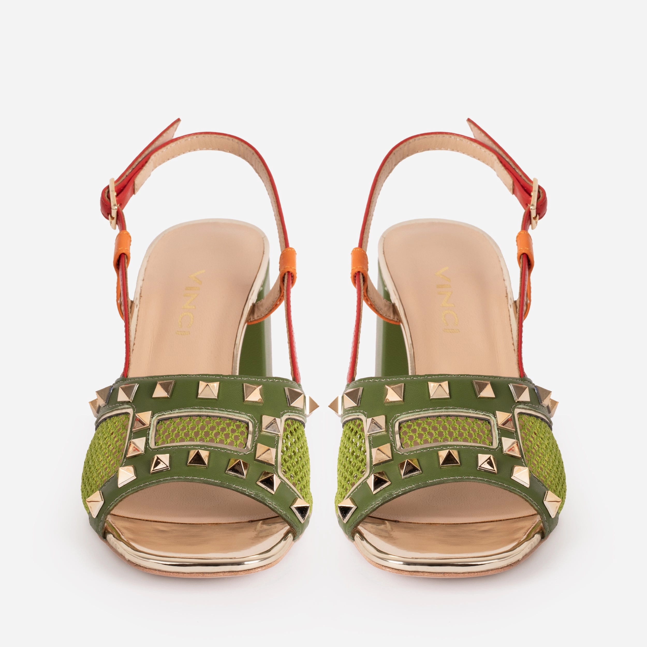 The Linea Green Leather Women Slingback Shoe