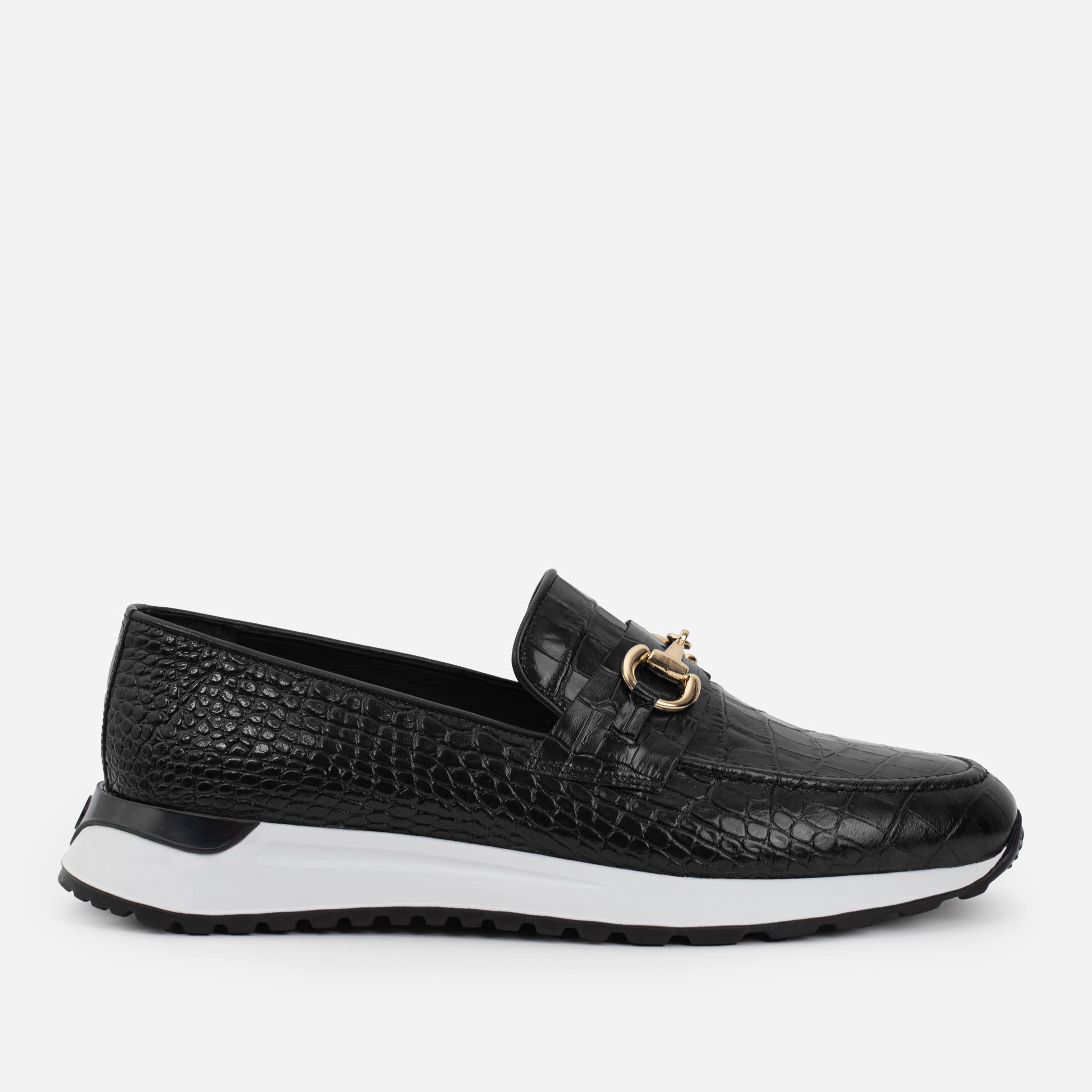 The Padova Black Leather Men Sneaker