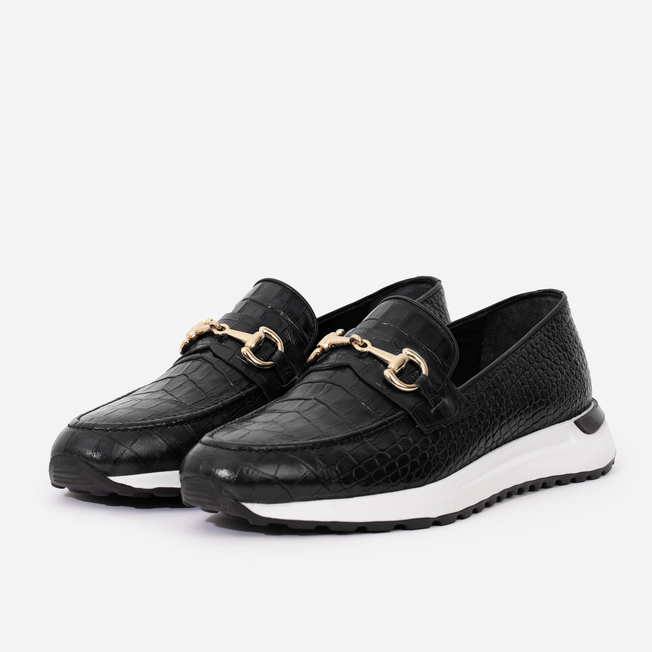 The Padova Black Leather Men Sneaker