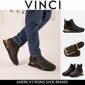 The Panther Black Leather Men Chelsea Boot