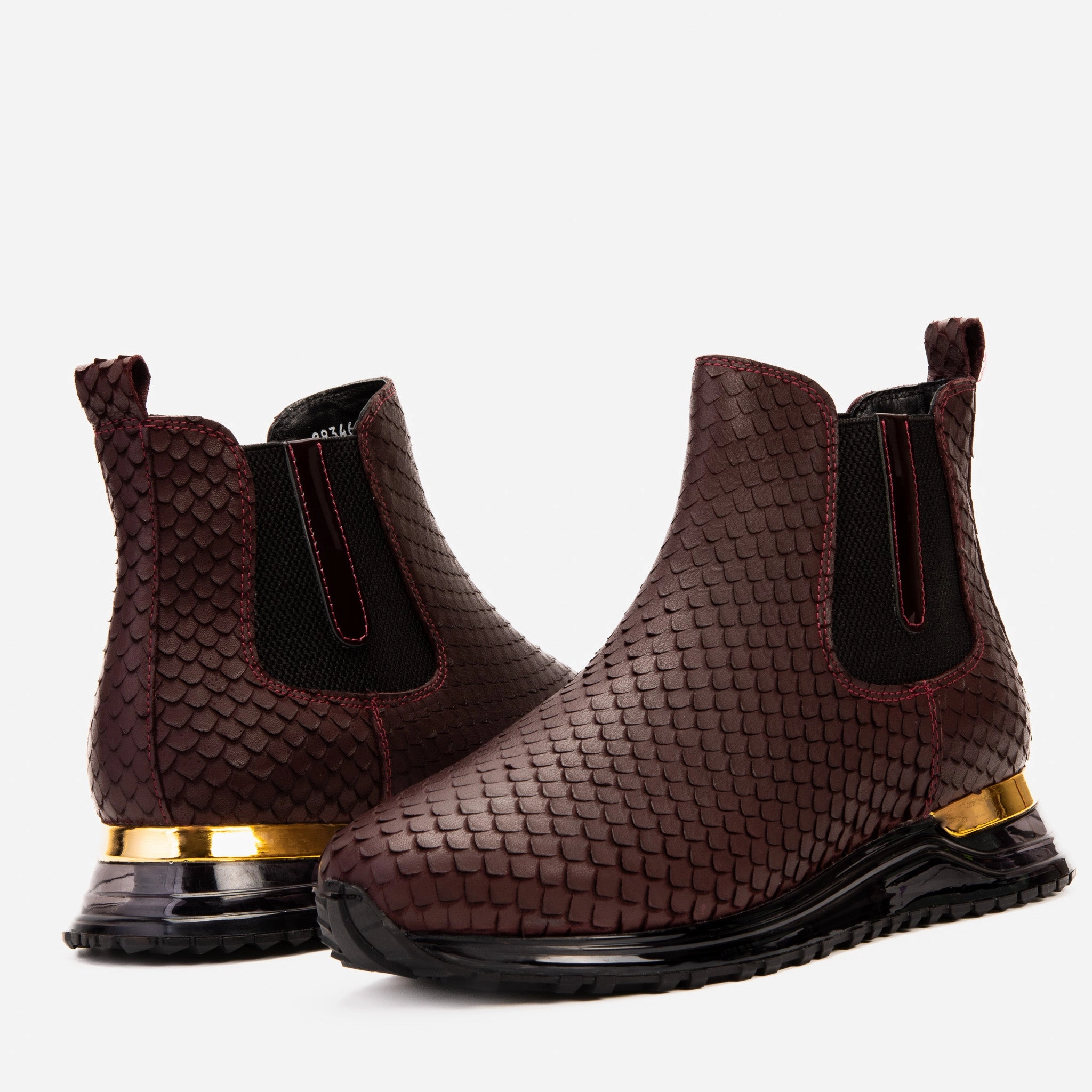 The Panther Burgundy Leather Men Chelsea Boot