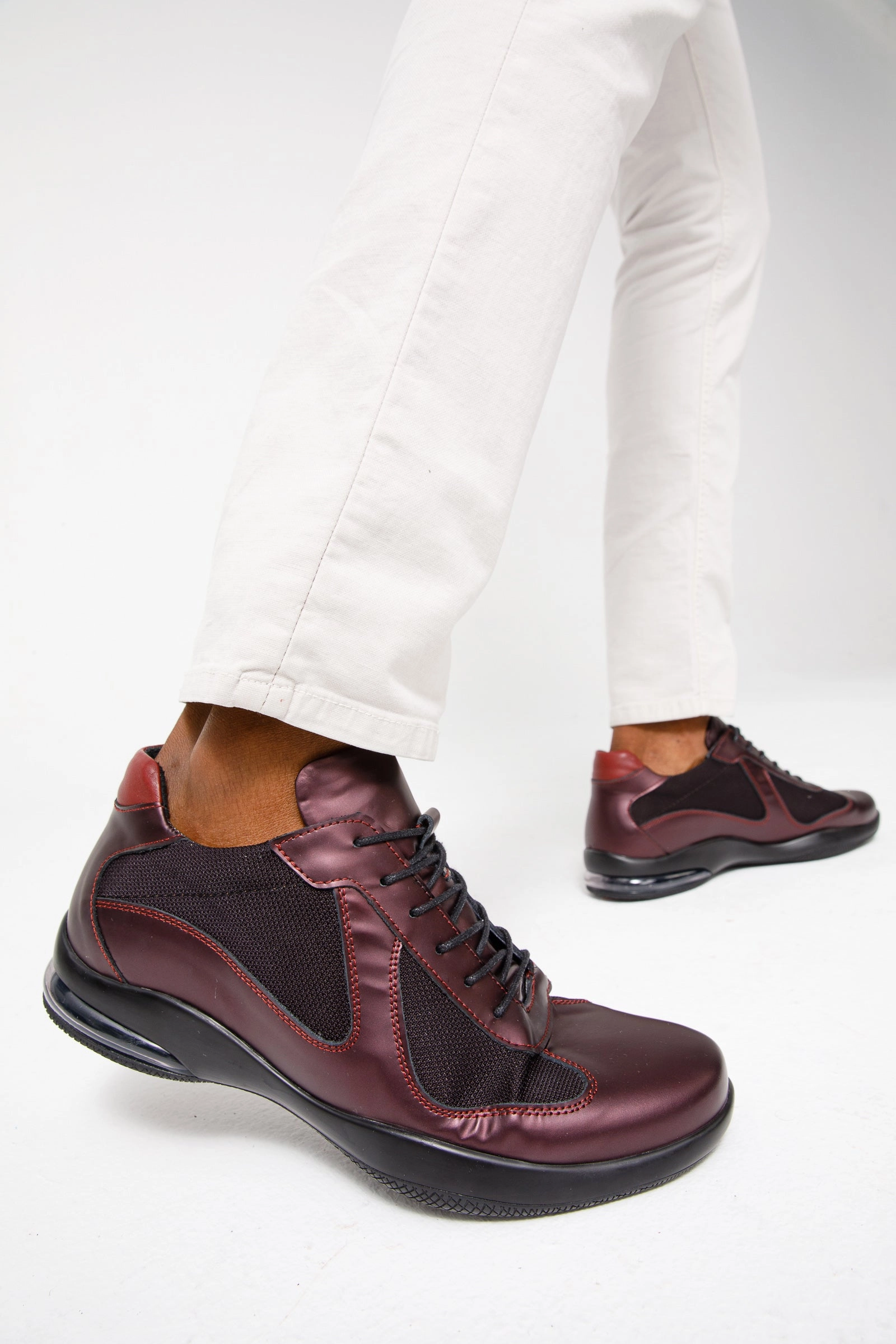 The Zona Burgundy Leather Men Sneaker Final Sale!