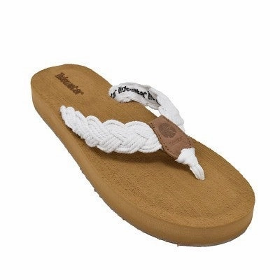 Tidewater Nantucket White Flip-Flop Sandals