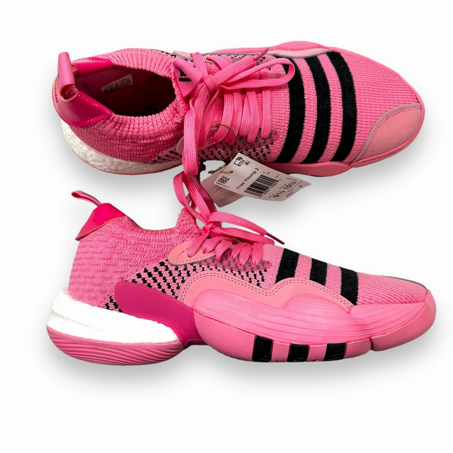 Trae Young 2.0 'Pink Trap House basketball shoes By Adidas In Pink, Size: 10.5
