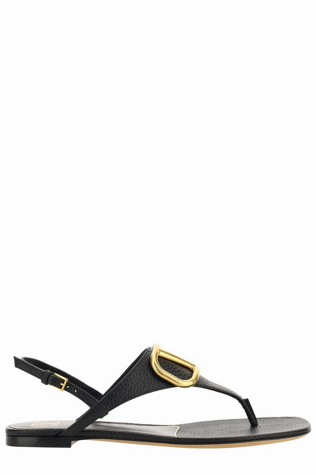 Valentino Logo Plaque Slingback Sandals