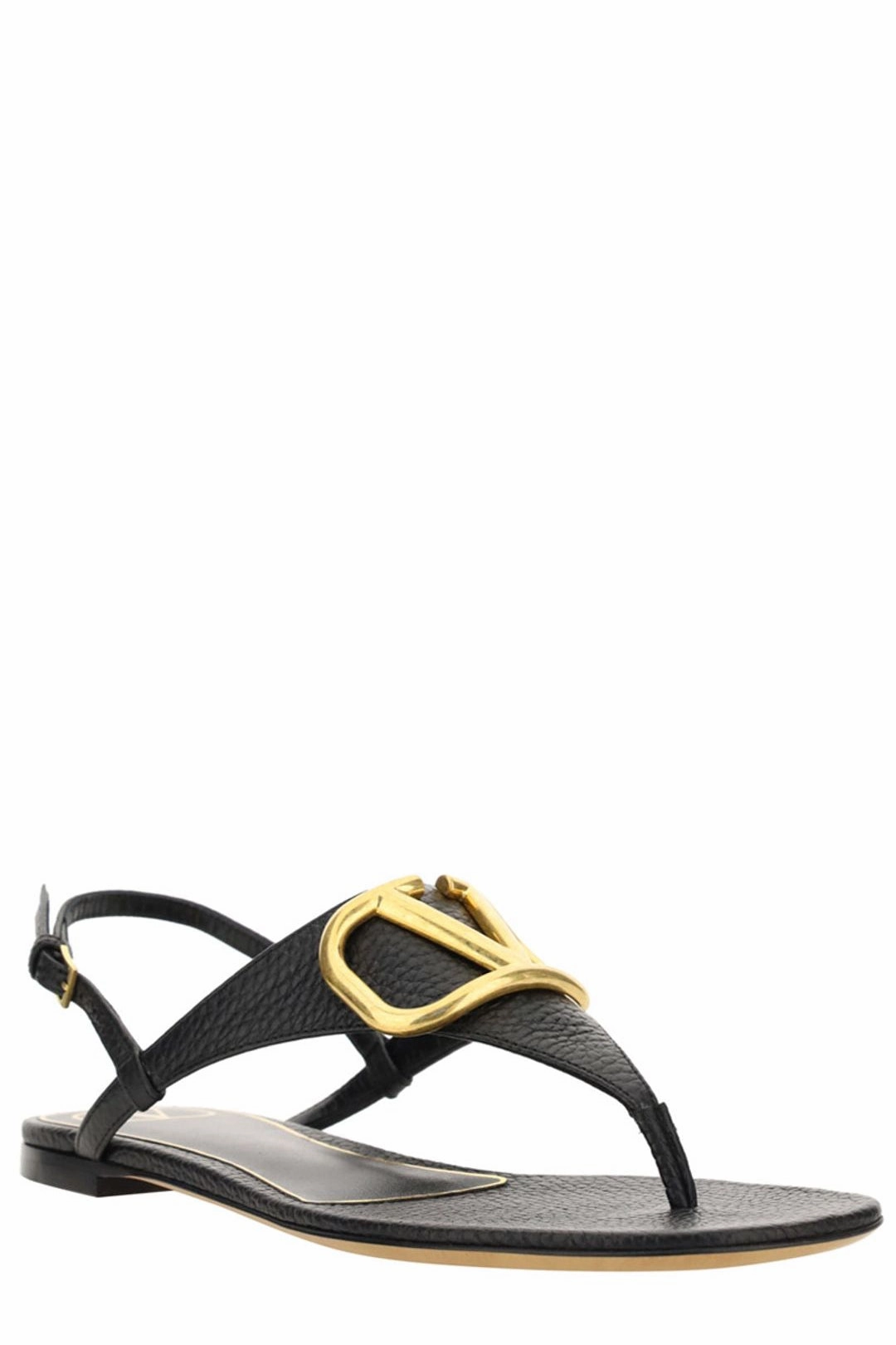 Valentino Logo Plaque Slingback Sandals