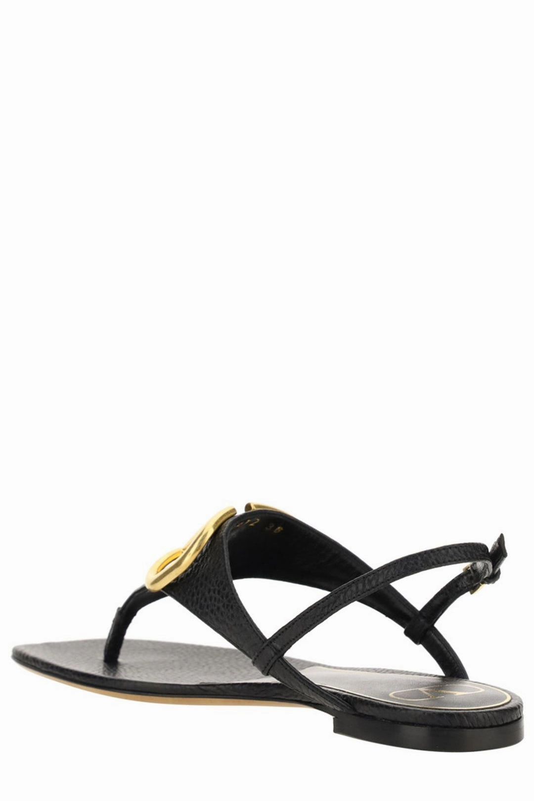 Valentino Logo Plaque Slingback Sandals