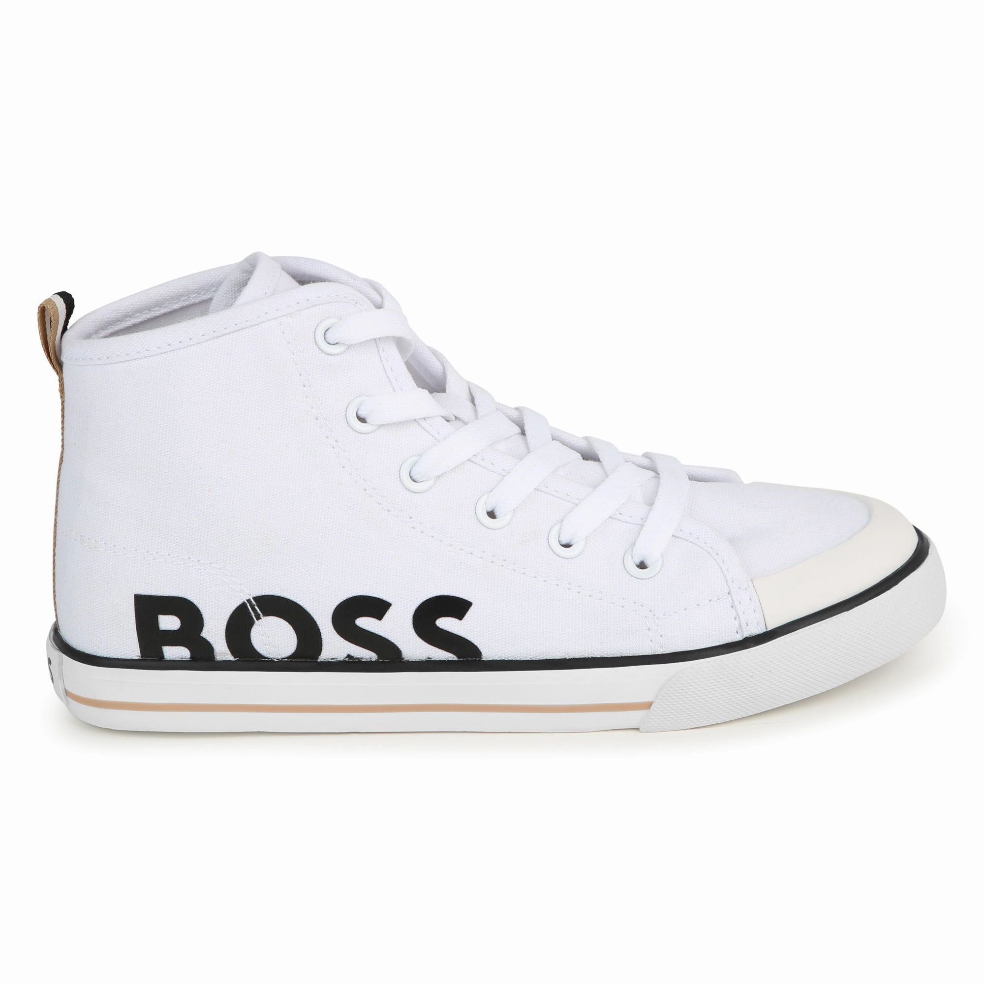 White High Top Logo Sneakers