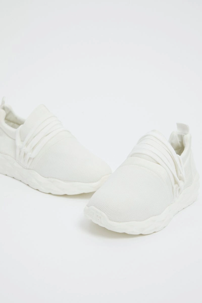 White Strap Detail Sneakers