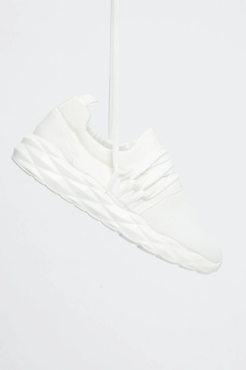 White Strap Detail Sneakers