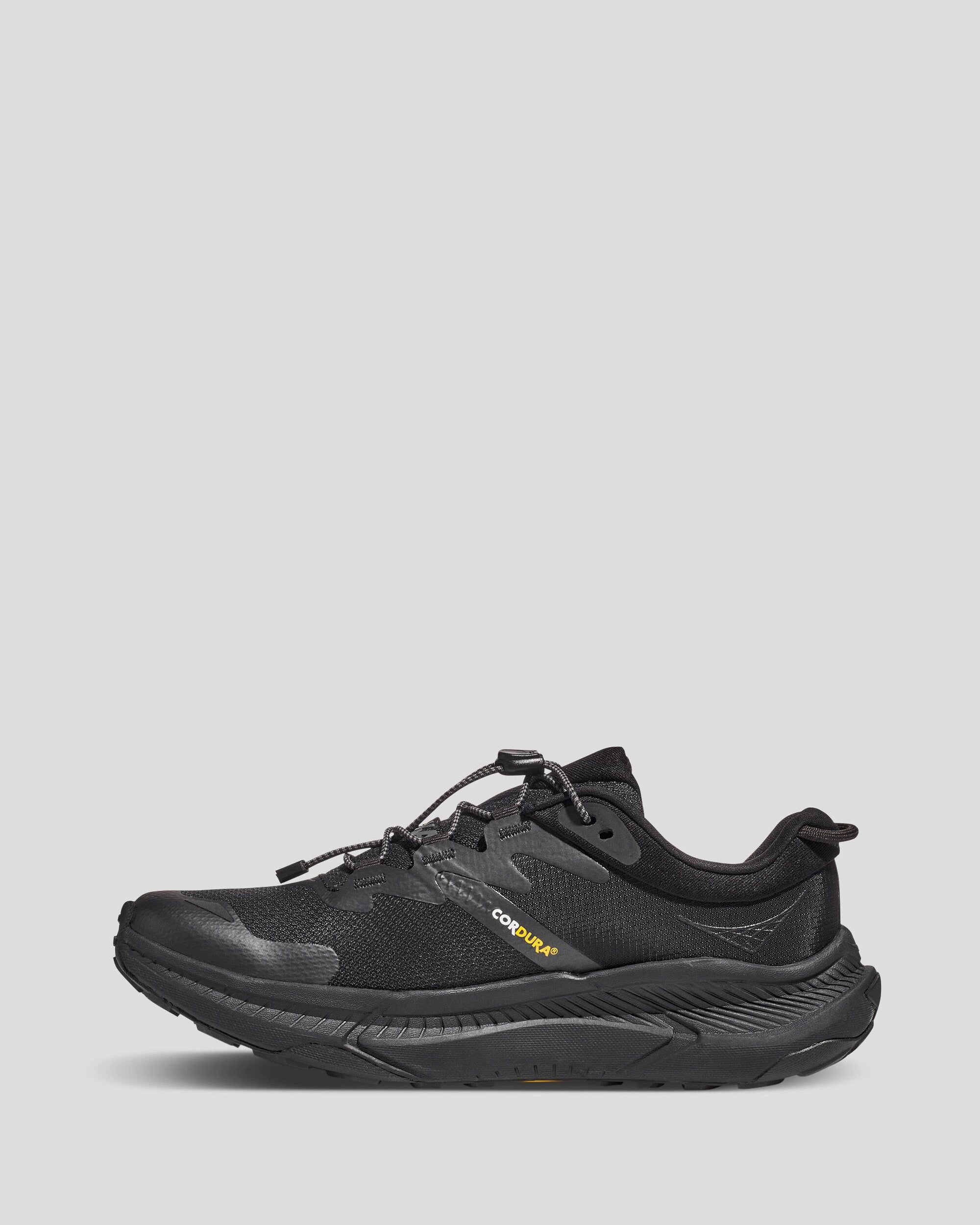 Women's Hoka Transport Walking Shoes - Black/Black