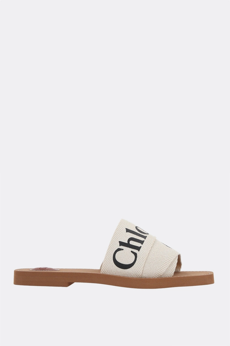 Woody slide sandals in canvas