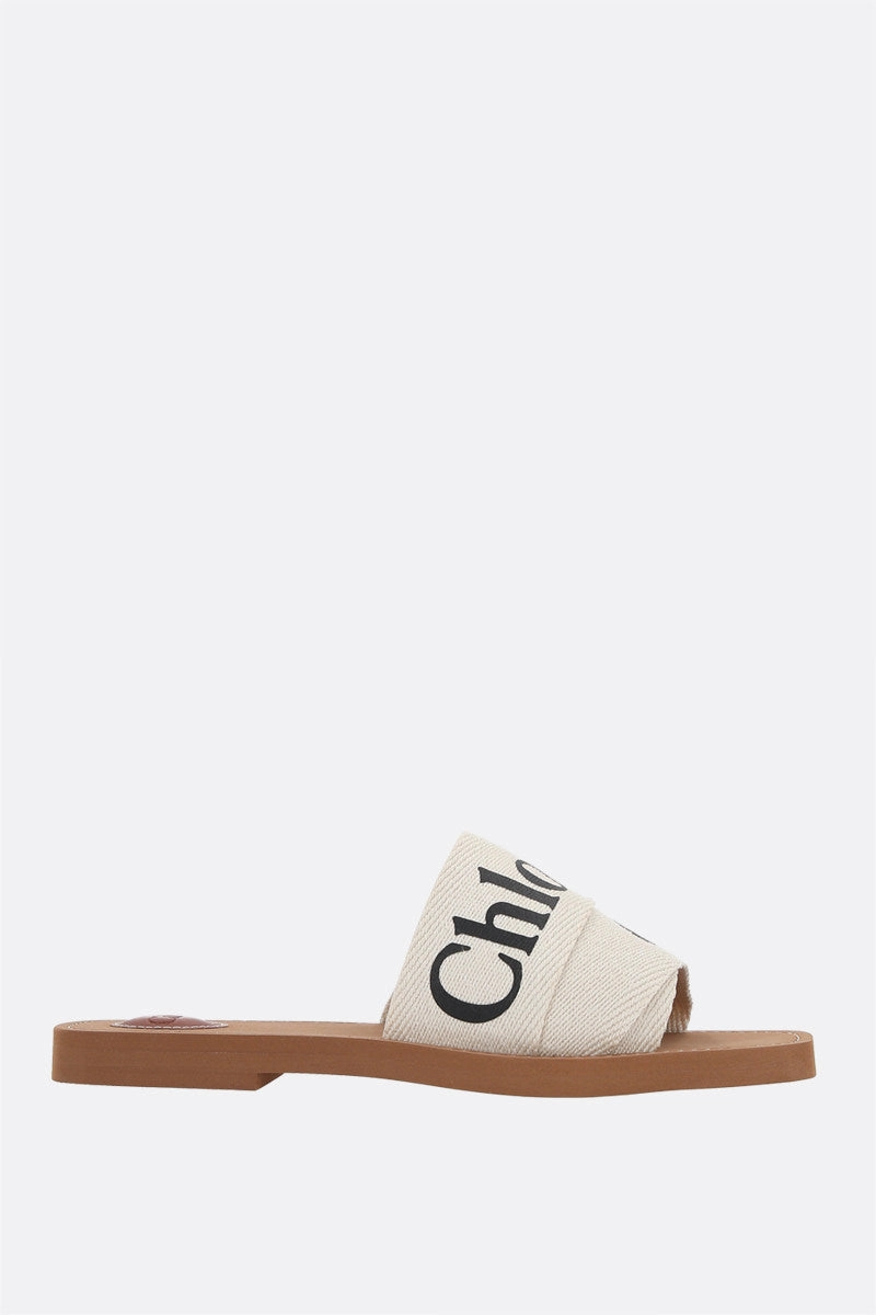Woody slide sandals in canvas