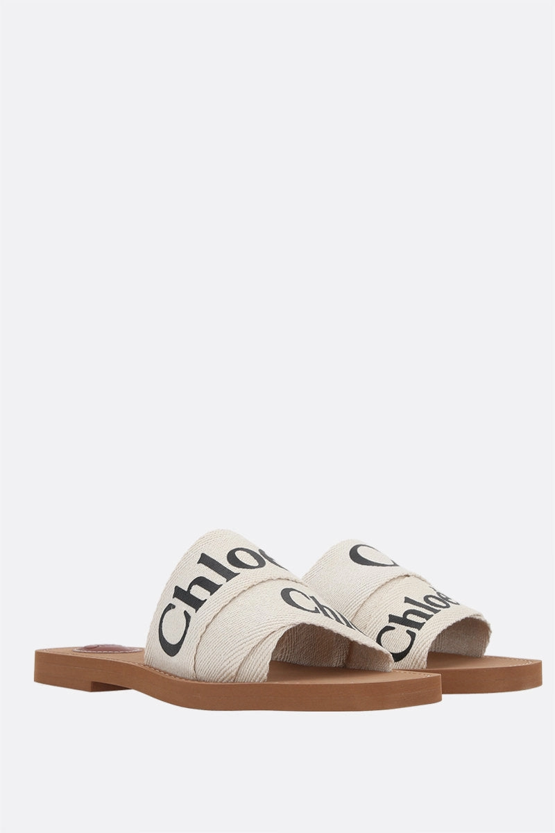 Woody slide sandals in canvas