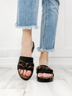 Yellowbox Aulani Jelly Slide Sandal in Black