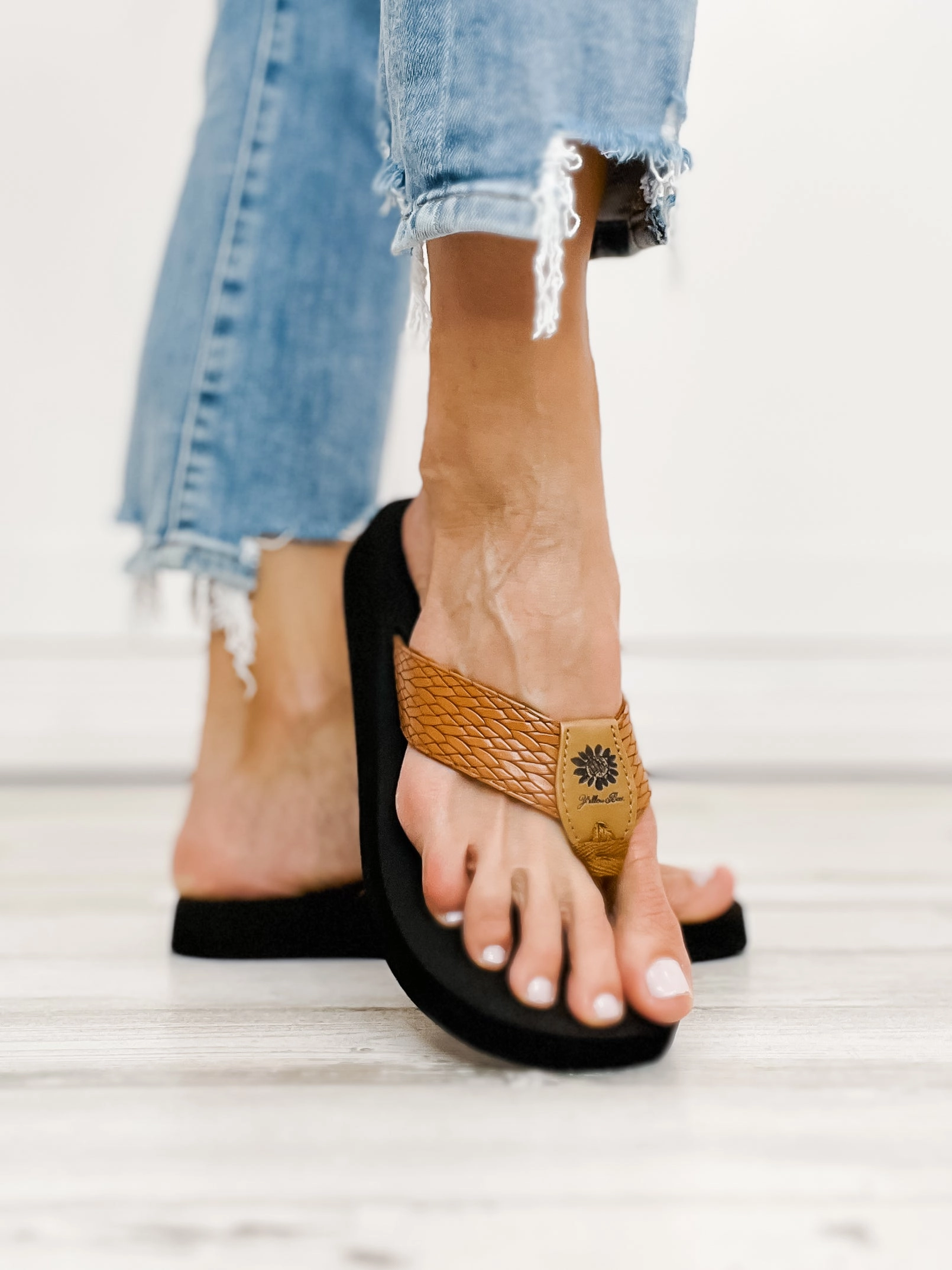 Yellowbox FlaxFlip Flop Shoes in Tan