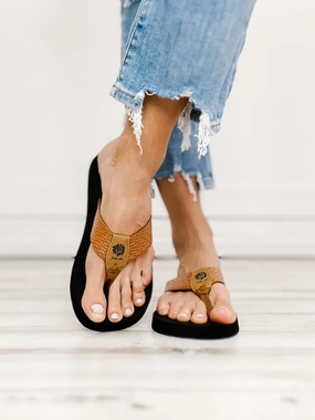 Yellowbox FlaxFlip Flop Shoes in Tan