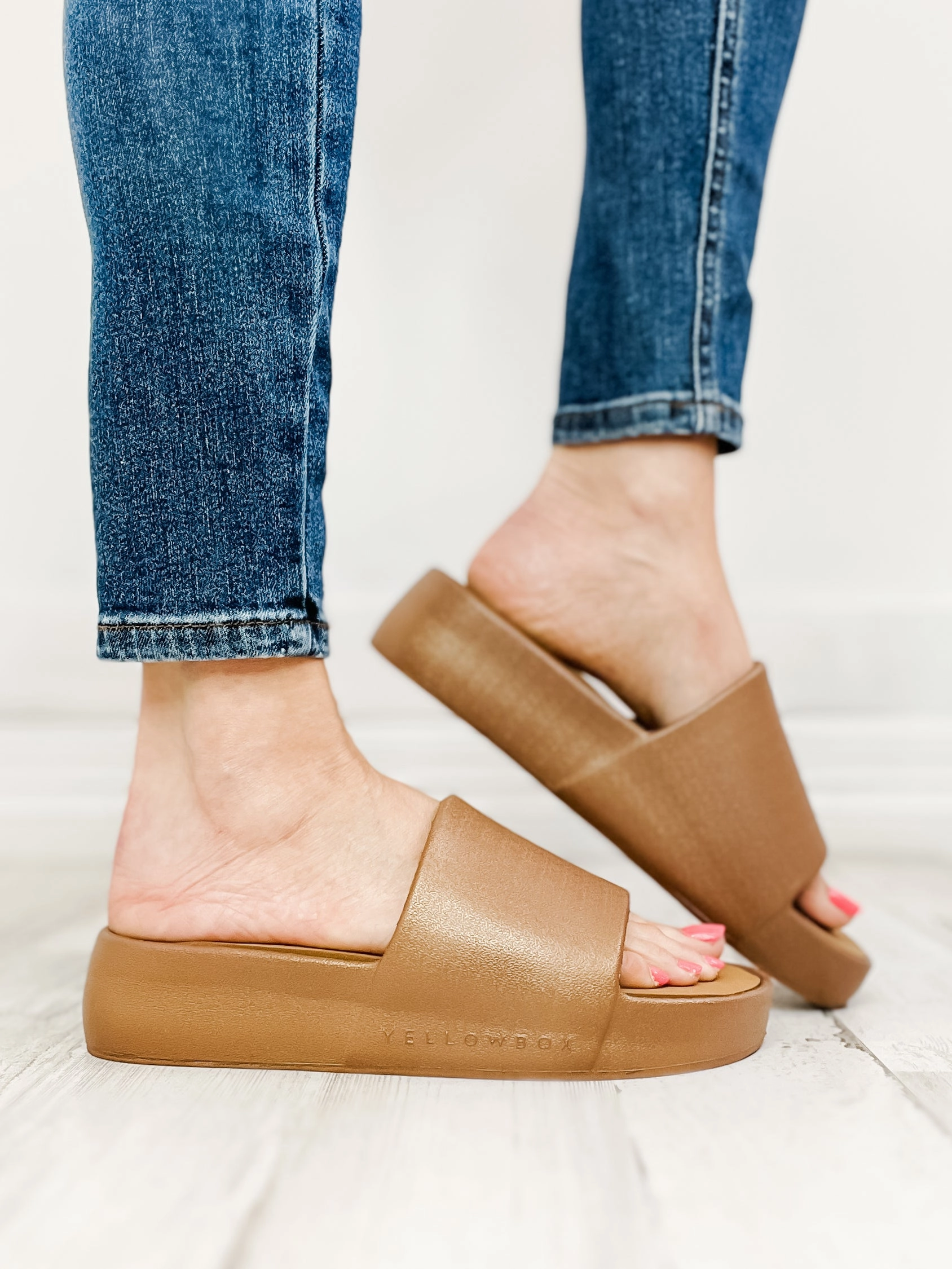 Yellowbox Torrey Platform Sandal in Copper Shimmer