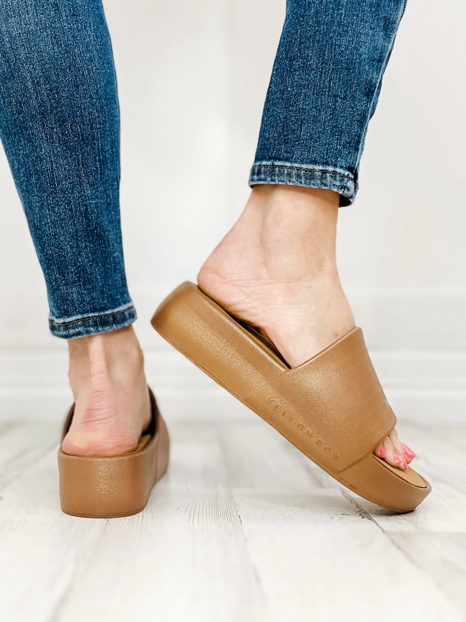 Yellowbox Torrey Platform Sandal in Copper Shimmer